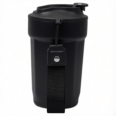 Термокружка Nara, вакуумная, стальная, 410 мл, матовая, черная