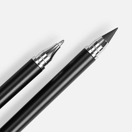 Ручка шариковая и вечный карандаш Diptych, черная