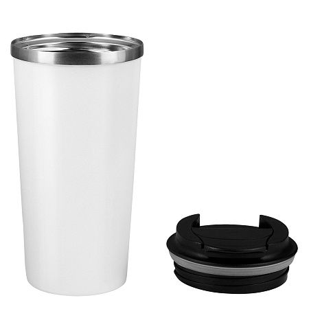 Термокружка вакуумная Palermo, белая, гладкое покрытие