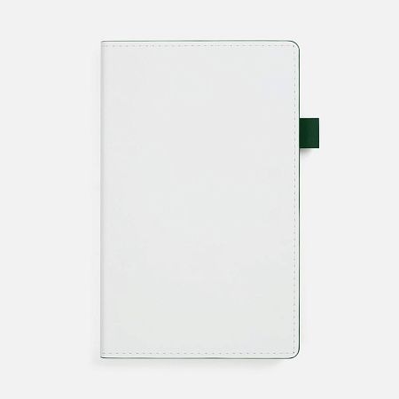 Ежедневник White Shall, недатированный, бело-зеленый