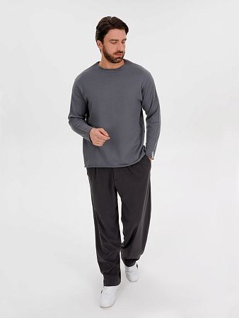 Лонгслив унисекс Siluetti Fuori, серый, размер L/XL