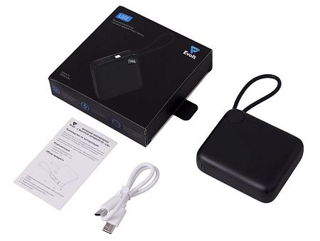 Внешний аккумулятор со встроенным кабелем «Liri», QC/PD, 10000 мАч