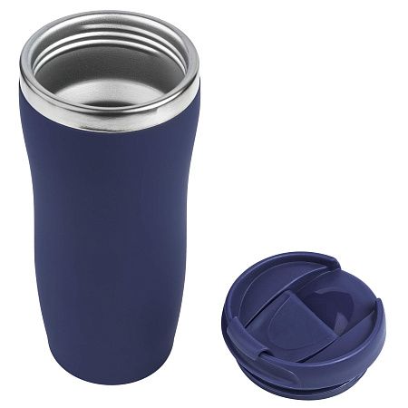 Термокружка SLIM SOFT COLOR 350мл. Темно-синяя с темно-синей крышкой 6030.14