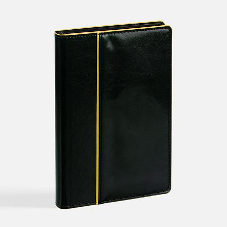 Ежедневник Alanis, недатированный, черный с желтым