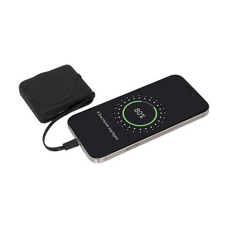 Внешний аккумулятор с подсветкой Риттер PD (Ritter PD) 10000mAh с функцией беспроводной зарядки 15W, серый