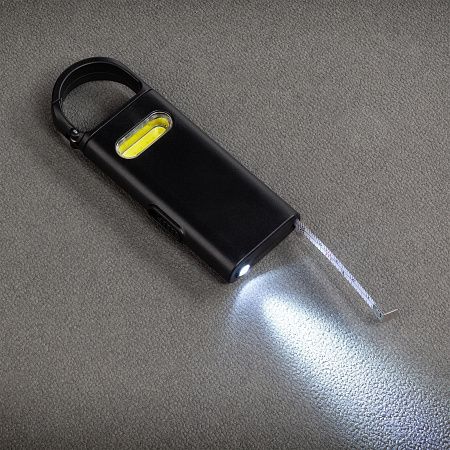 Фонарик "Spark" с рулеткой и карабином