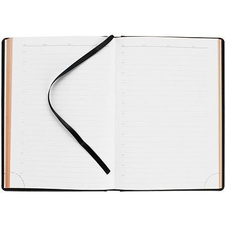 Ежедневник Mobile на заказ, недатированный, черно-оранжевый