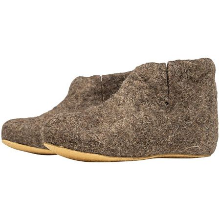 Домашние валенки Wild, серо-коричневые (натуральные), размер 46
