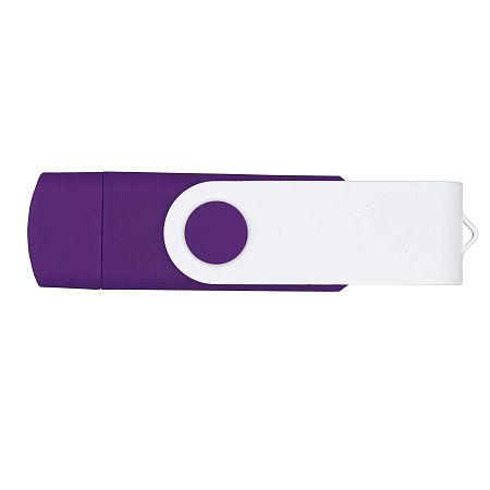 Флешка TWIST COLOR OTG Фиолетовая с белым 4018.11.07.32ГБ