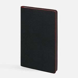 Ежедневник Trait, недатированный, черный с красным