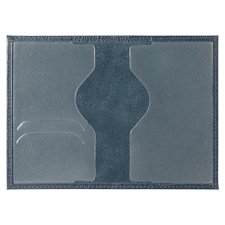 Обложка для автодокументов Leather Sky Flotter из натуральной кожи, темно-синяя