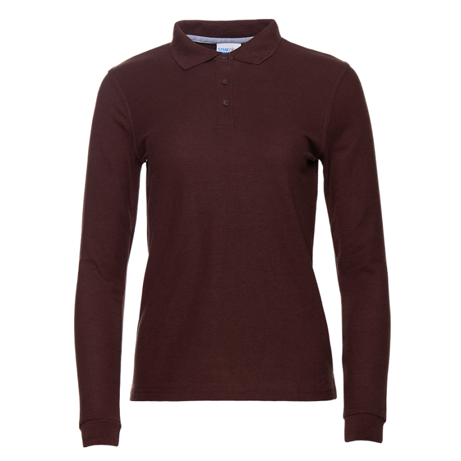 Рубашка поло женская STAN длинный рукав хлопок/полиэстер 185, 04SW под нанесение