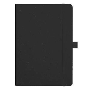 Блокнот Forest  Alfa Polo Recycled Paper А5, недатированный, в твердой обложке,  с резинкой и петлей для ручки, черный