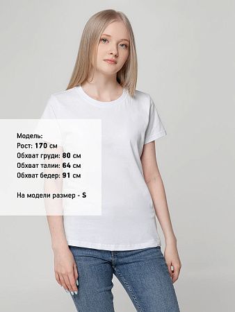 Футболка женская T-bolka Lady, белая, размер L