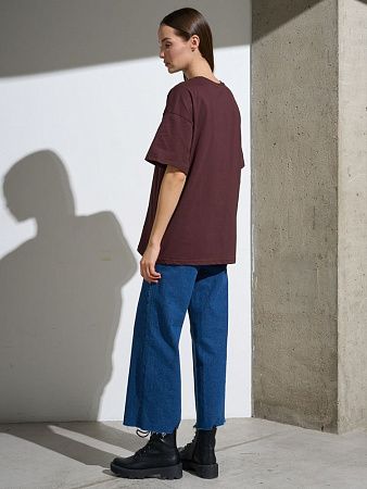 Футболка Oversize Premium, коричневая (шоколад), размер XL