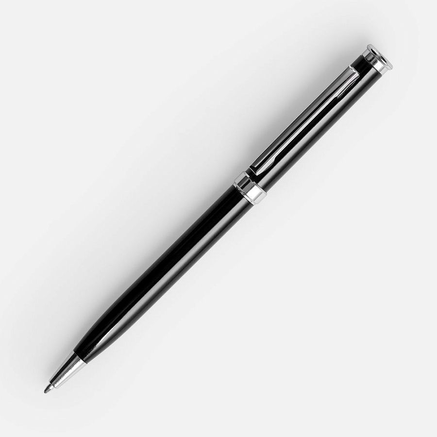 Ручка шариковая Finn Chrome, черная
