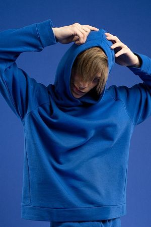 Худи унисекс H1, синее, размер XS/S