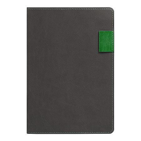 Ежедневник Flexy Freedom Latte А5, серый/зеленый, недатированный, в гибкой обложке