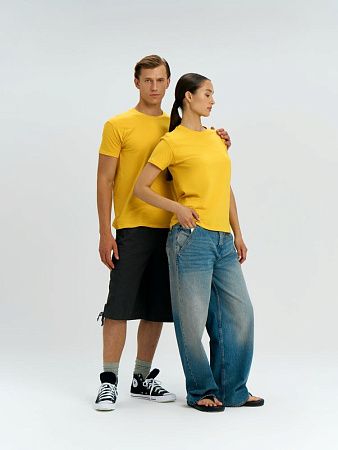 Футболка унисекс Regent 150, желтая, размер XXS