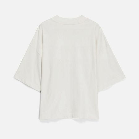 Футболка оверсайз унисекс T9, молочно-белая, размер XS/S