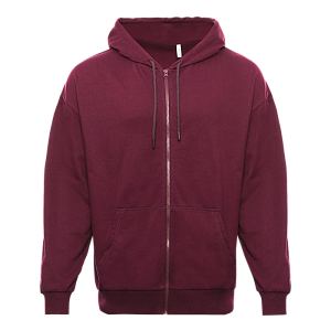 Толстовка STAN Oversize Zip с капюшоном футер без начёса 240, 99, Бордовый,  (66)  (56/XXXL)
