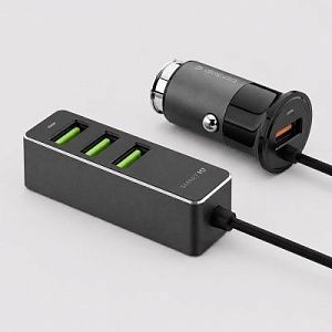АЗУ 1 USB + 3 USB для пассажиров, QC 3.0, 7Аa