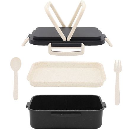 Ланчбокс (контейнер для еды) Inar из пшеничного волокна, бежевый.