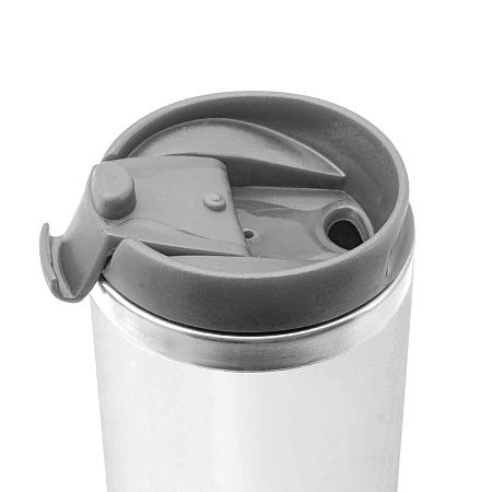 Термокружка NEXT WHITE 350мл. Белая с серой крышкой 6042.23