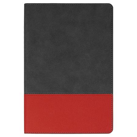 Ежедневник Flexy Treviso Nuba Sand Color А5, серый/красный, недатированный, в гибкой обложке