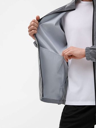 Ветровка унисекс Manifest Pro из светоотражающей ткани, серая, размер S