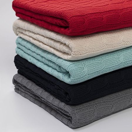 Плед Fado вязаный, бежевый (без подарочной коробки)