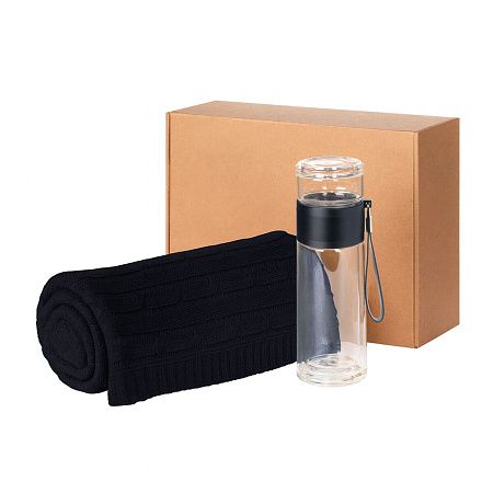 Подарочный набор Terso, Fado, синий (плед, термобутылка)