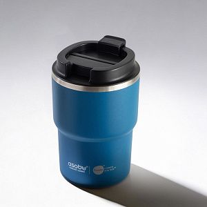 Вакуумная термокружка с керамическим покрытием «Coffee Express», 360 мл, цвет: синий