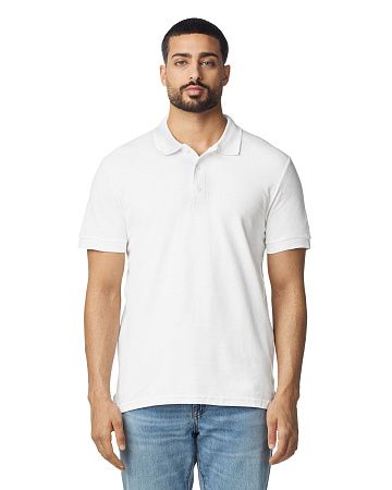 Футболка поло PREMIUM COTTON ADULT DOUBLE PIQUE, БЕЛЫЙ S
