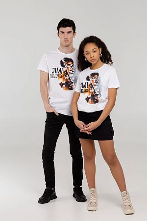 Футболка «Меламед. Jimi Hendrix», белая, размер S