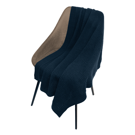 Плед Malta Soft вязаный, 160*90 см, синий