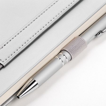 Ежедневник Alpha недатированный, серебро/серый