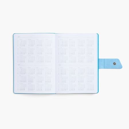 Ежедневник Boom, недатированный, черный с голубым