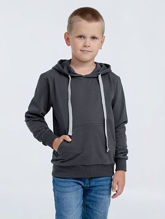 Толстовка с капюшоном детская Kirenga Kids, темно-серая (графит), размер 12 лет (142-152 см)