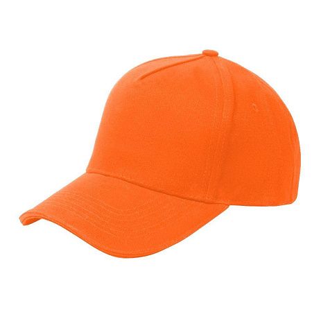 Кепка 5- панельная Oxford 300, c оранжевым сендвичем, оранжевая