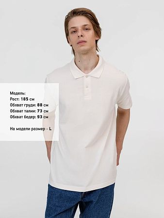 Рубашка поло унисекс Pulse, молочно-белая, размер XL