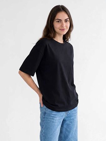 Футболка Oversize Premium 210, черная, размер S