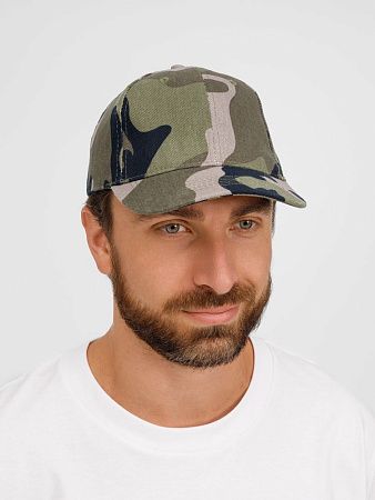 Бейсболка Buffalo, зеленый камуфляж