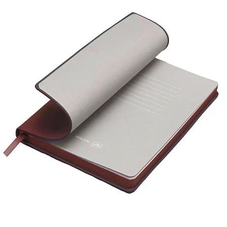 Бизнес-блокнот LADY, формат А5, бордовый, блок в клетку