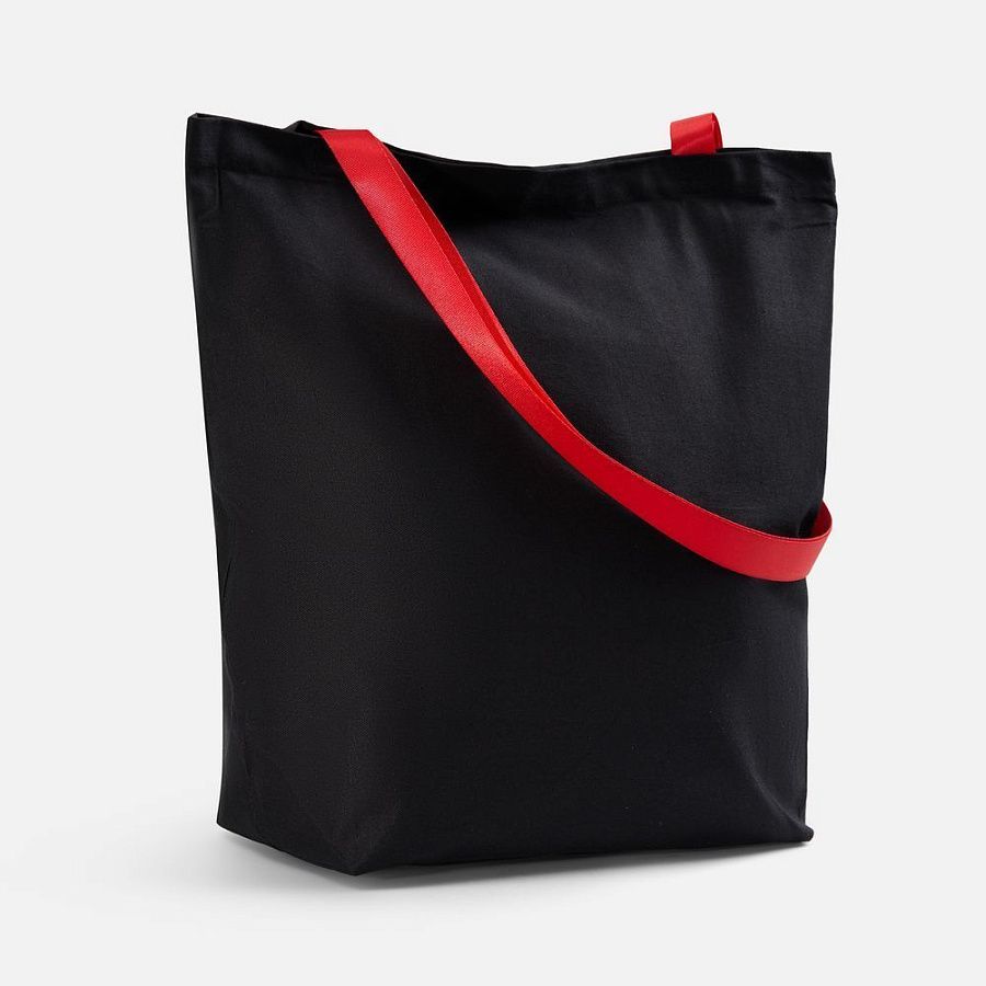 Шопер B5, черный с красными ручками