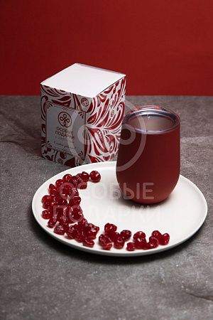 Подарочный набор "Вишневая страсть": кофер, вишня, коробка