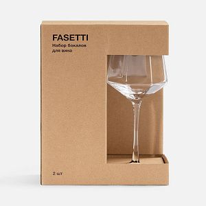Набор из 2 бокалов для вина Fasetti