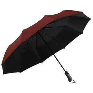 Зонт складной автоматический Forest BERGEN, диаметр 103 см, радиус 23 дюйма, 10 панелей, с UV защитой без подарочной коробки, бордовый