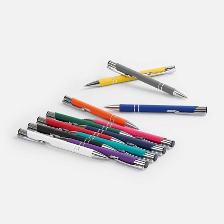 Ручка шариковая Keskus Soft Touch, бирюзовая