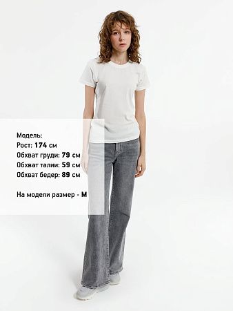 Футболка женская T-bolka Lady, белая (теплый оттенок), размер L
